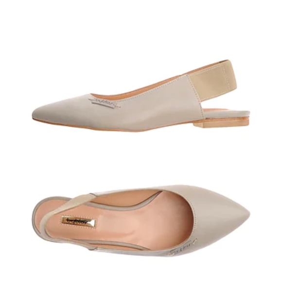 BYBLOS (made in Italy) Beige Ballet Genuine Leather Flats